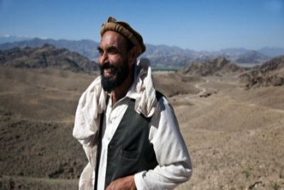 Malik Quis, head of the community council at Girdi-Kas village, Bihsud District, on the road to Jalalabad that is part of the Road Rehabilitation project undertaken with funding from the World Bank in the area.
